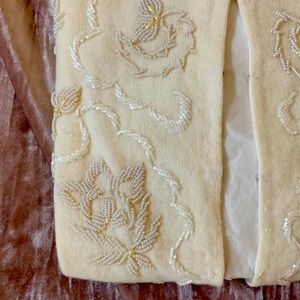 Vintage Beaded 1950s Sweater. Delicate, amazing bead work.